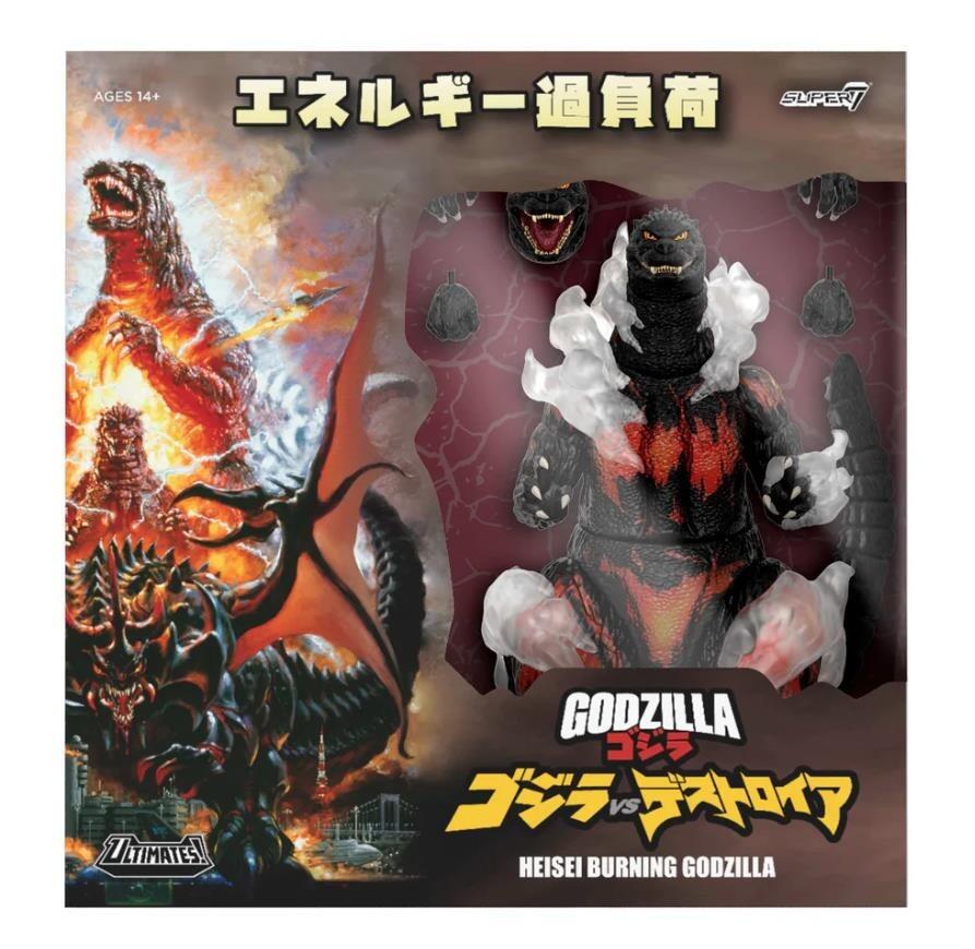 TOHO Super7 Ultimates! Action Figure - Heisei Burning Godzilla
