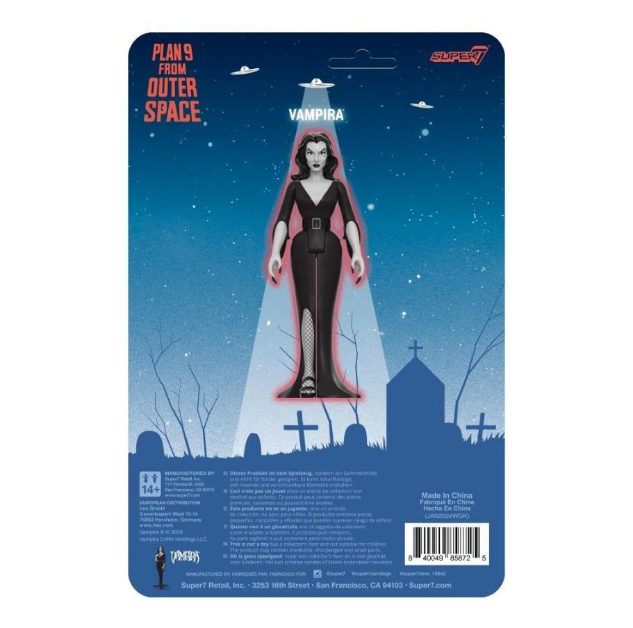 Vampira ReAction Action Figure -Plan 9 From Outer Space