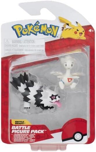 Pokémon Core Battle  Figure Pack Feature Figure W20 - Galarian Zigzagoon & Togetic With Stand.