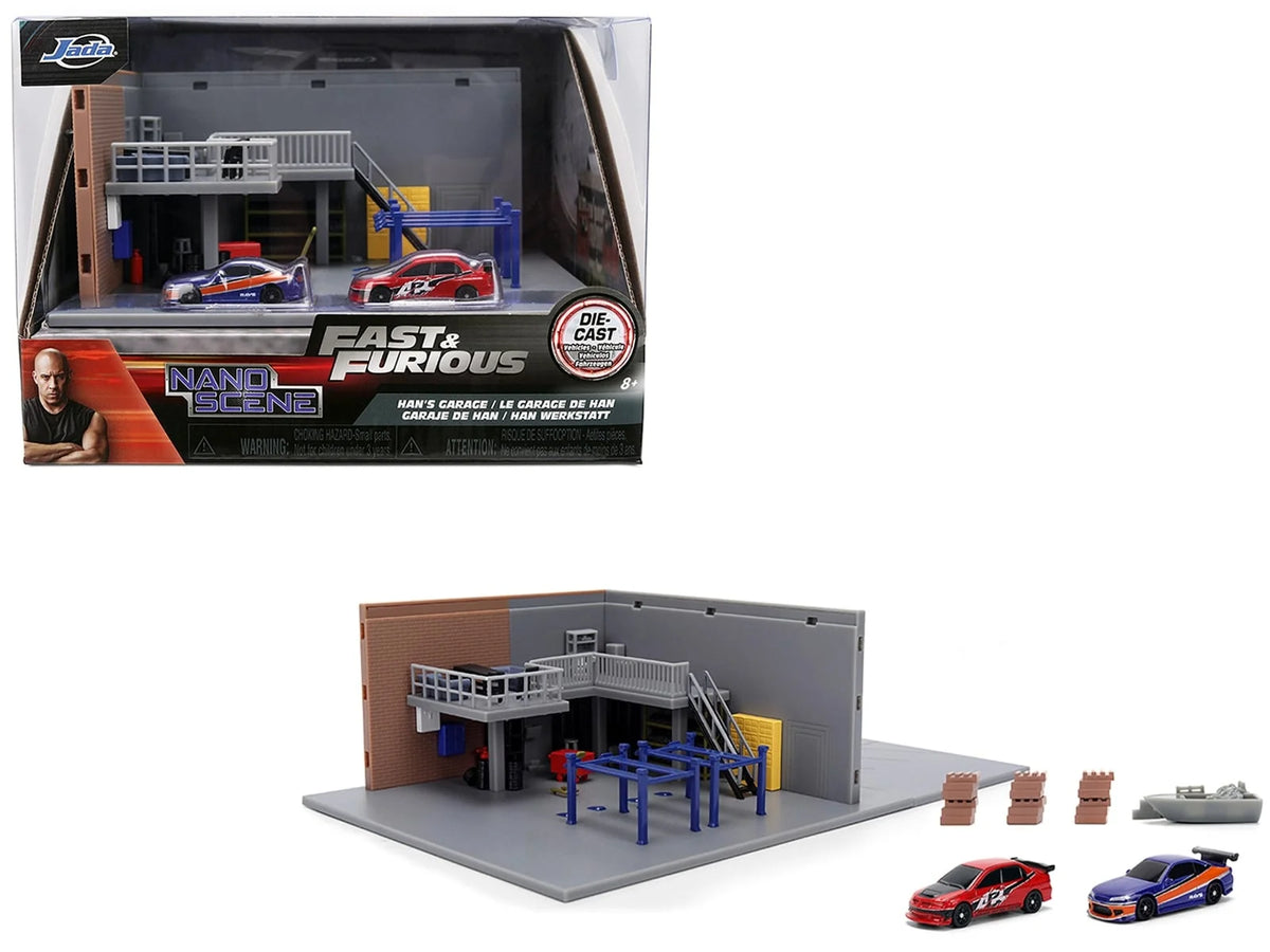 Fast and Furious Jada Hollywood Rides Die Cast Nano Scene - Han's Garage