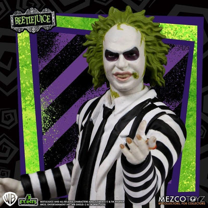 Beetlejuice 5 Points Deluxe Action Figure - Beetlejuice (Striped Suit)