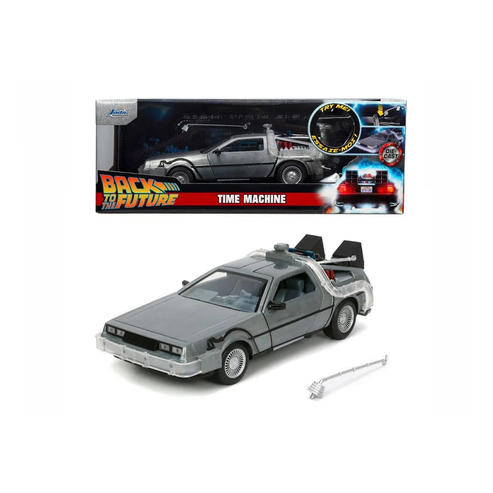 Back To The Future II - DeLorean Time Machine 1:24 Scale Jada Hollywood Rides Die Cast Vehicle