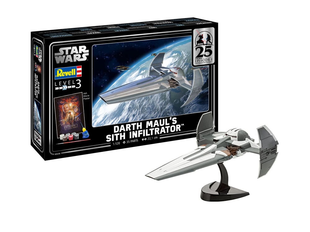 Revell Star Wars The Phantom Menace 1/120 Scale Model Kit - Darth Maul's Sith Infiltrator