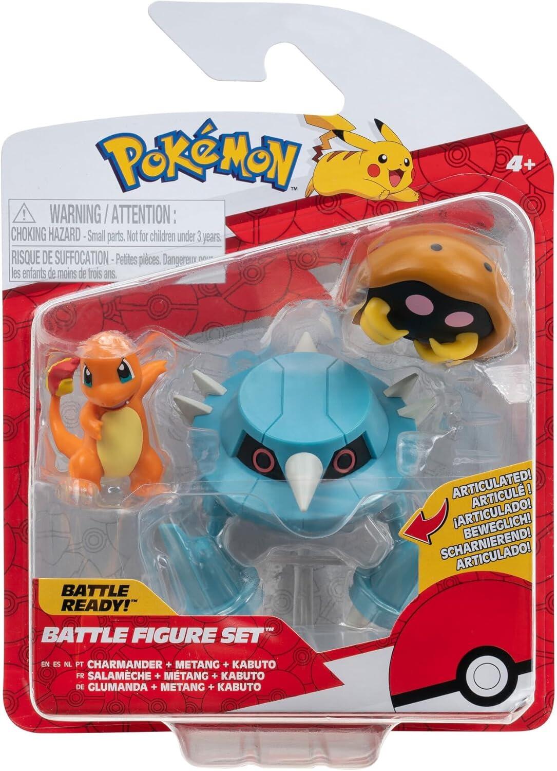 Pokémon Battle Figure 3 Pack W17 - Kabuto, Charmander & Metang