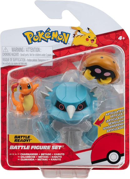 Pokémon Battle Figure 3 Pack W17 - Kabuto, Charmander & Metang